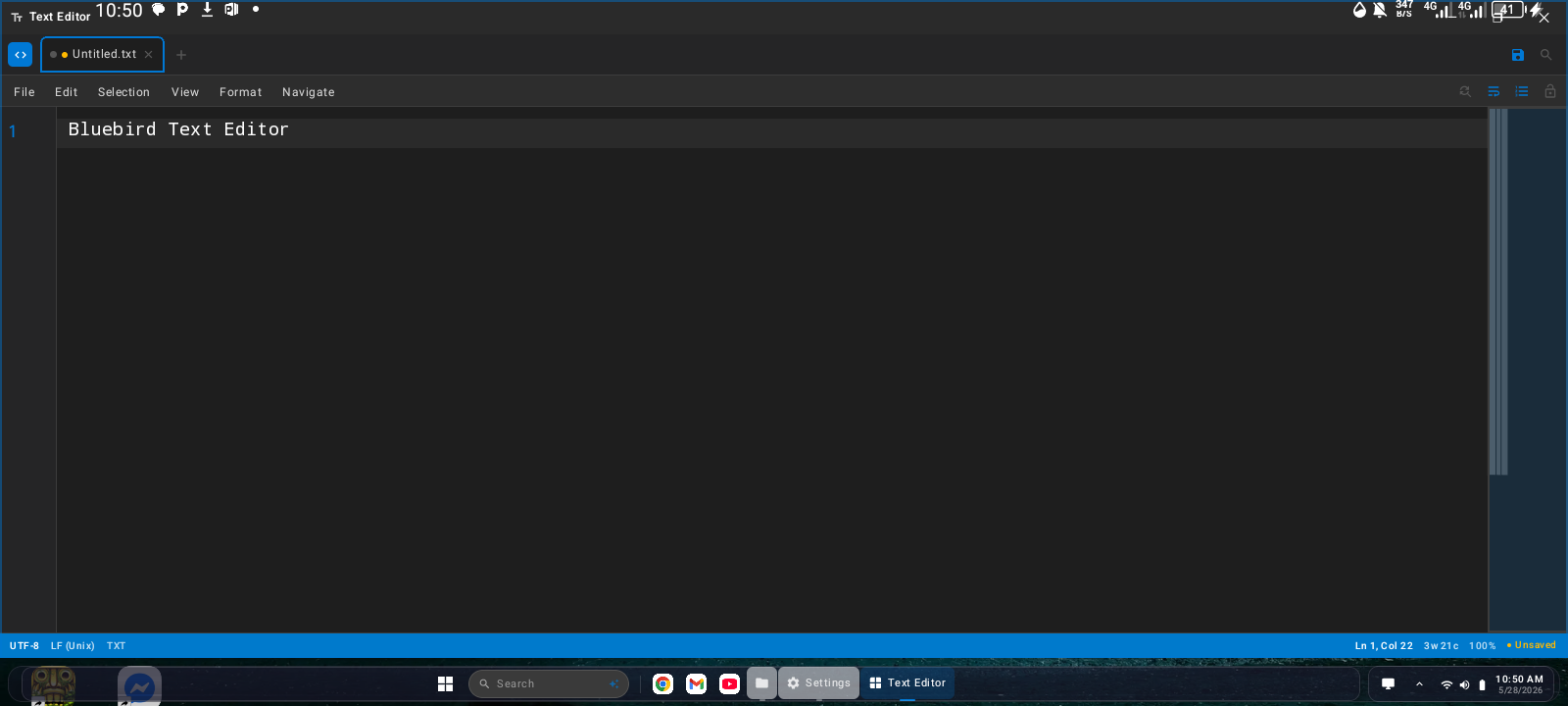 Bluebird Text Editor